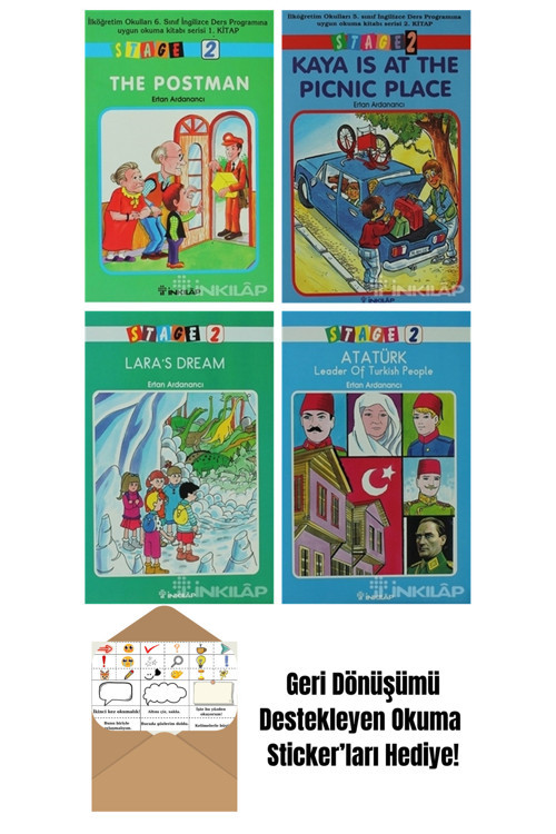 İnkılap Kitabevi Yayınevi Ertan Ardanancı 4 Kitap Seti + Okuma Sticker'Ları