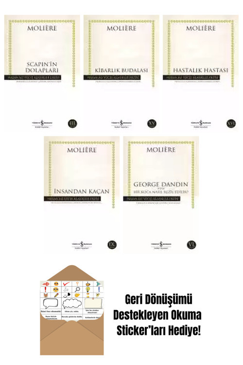 İş Bankası Kültür Yayınları Molière 5 Kitap Seti + Okuma Sticker'Ları