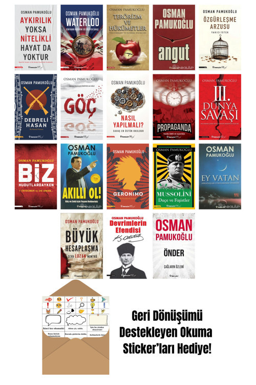 İnkılap Kitabevi Yayınevi Osman Pamukoğlu 18 Kitap Seti + Okuma Sticker'Ları