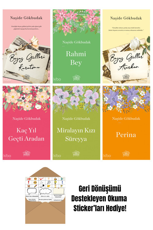 Epsilon Yayınevi Naşide Gökbudak 6 Kitap Seti + Okuma Sticker'Ları