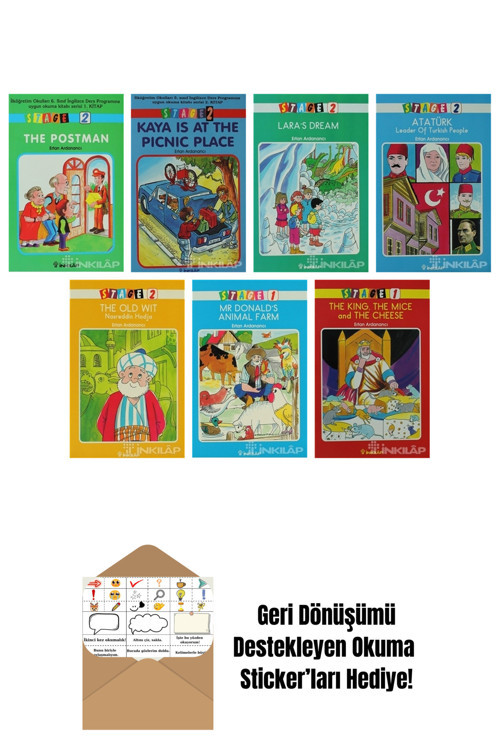 İnkılap Kitabevi Yayınevi Ertan Ardanancı 7 Kitap Seti + Okuma Sticker'Ları