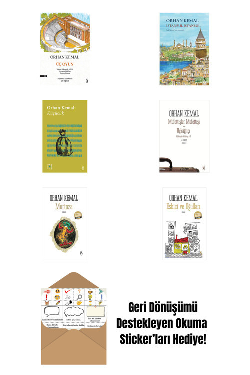 Everest Yayınları Orhan Kemal 6 Kitap Set + Okuma Sticker'Ları