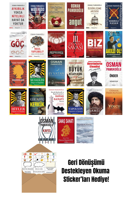İnkılap Kitabevi Yayınevi Osman Pamukoğlu 27 Kitap Seti + Okuma Sticker'Ları