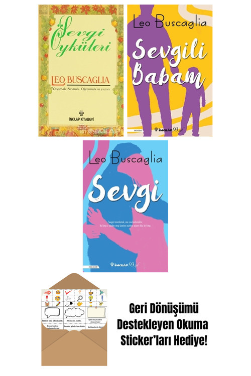 İnkılap Kitabevi Yayınevi Leo Buscaglia 3 Kitap Seti + Okuma Sticker'Ları