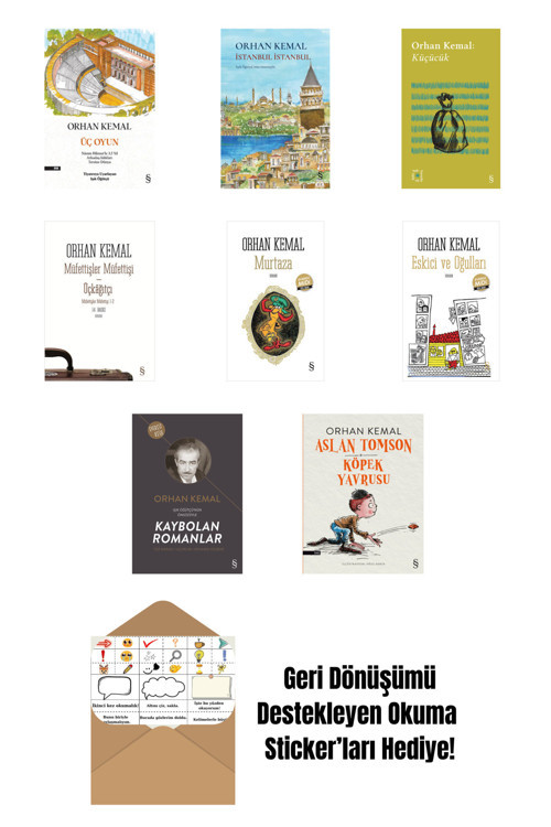 Everest Yayınları Orhan Kemal 8 Kitap Set + Okuma Sticker'Ları