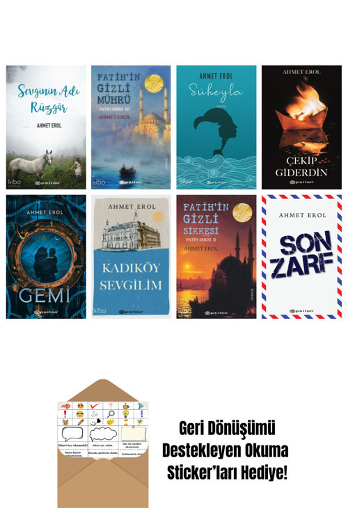 Epsilon Yayınevi Ahmet Erol 8 Kitap Seti + Okuma Sticker'Ları