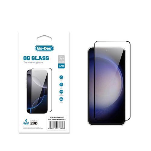 Galaxy S23 Fe Uyumlu Og Glass Antistatik Temperli Cam Ekran Koruyucu Şeffaf