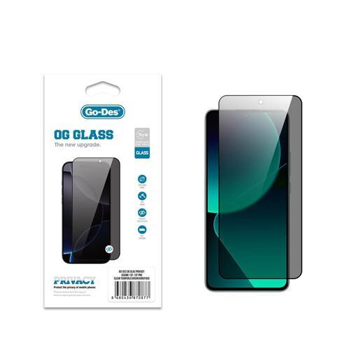 Xiaomi Mi 13T Uyumlu Og Glass Privacy Antistatik Temperli Cam Ekran Koruyucu Siyah