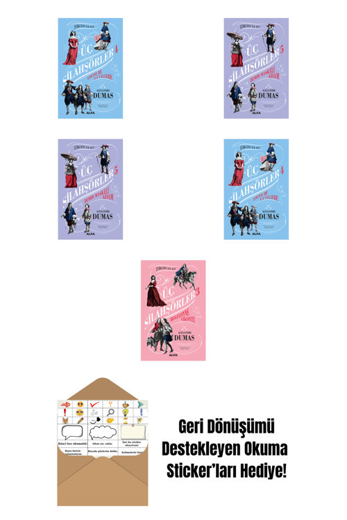 Alfa Yayıncılık Alexandre Dumas 5 Kitap Set + Okuma Sticker'Ları