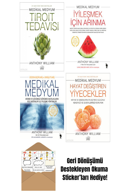 Epsilon Yayınevi Anthony William 4 Kitap Seti + Okuma Sticker'Ları