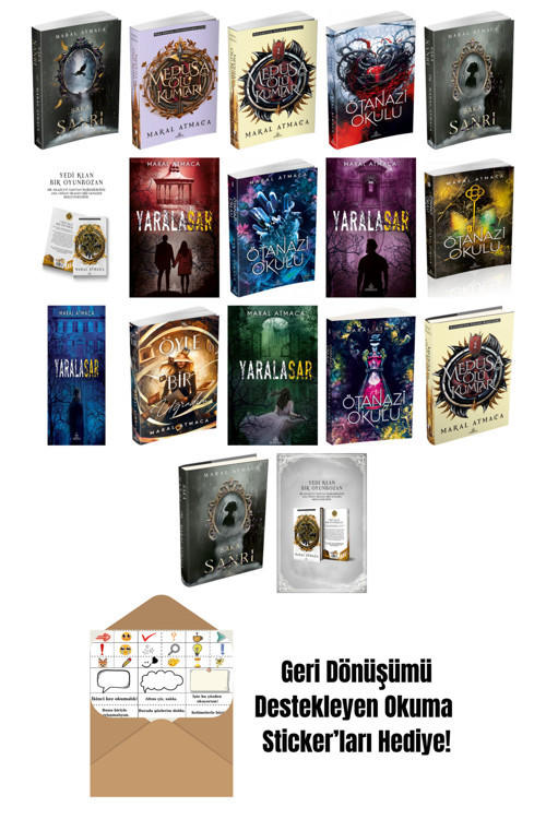 Ephesus Yayınları Maral Atmaca 17 Kitap Seti + Okuma Sticker'Ları