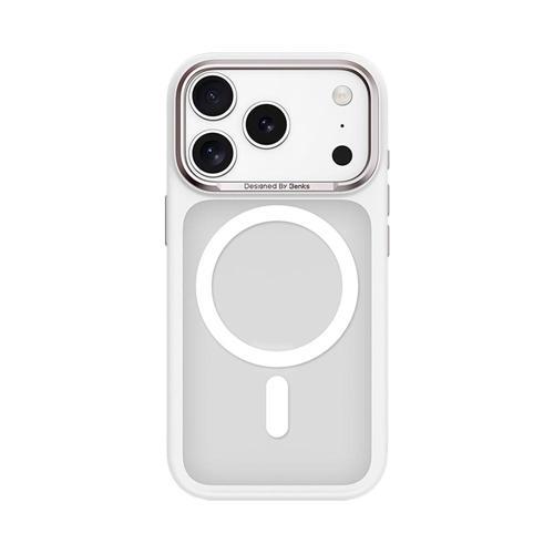 İphone 17 Pro Max Uyumlu Kılıf M-Safe Şarj Özellikli Mist Protective Kapak Beyaz