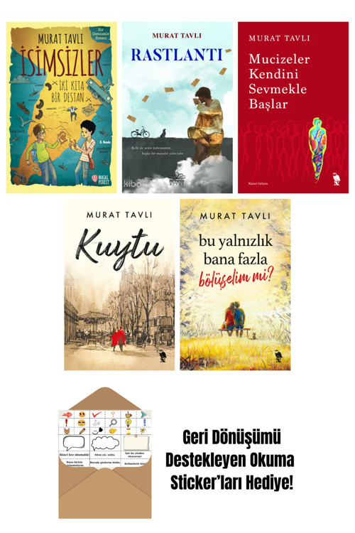 Epsilon Yayınevi Murat Tavlı 5 Kitap Seti + Okuma Sticker'Ları