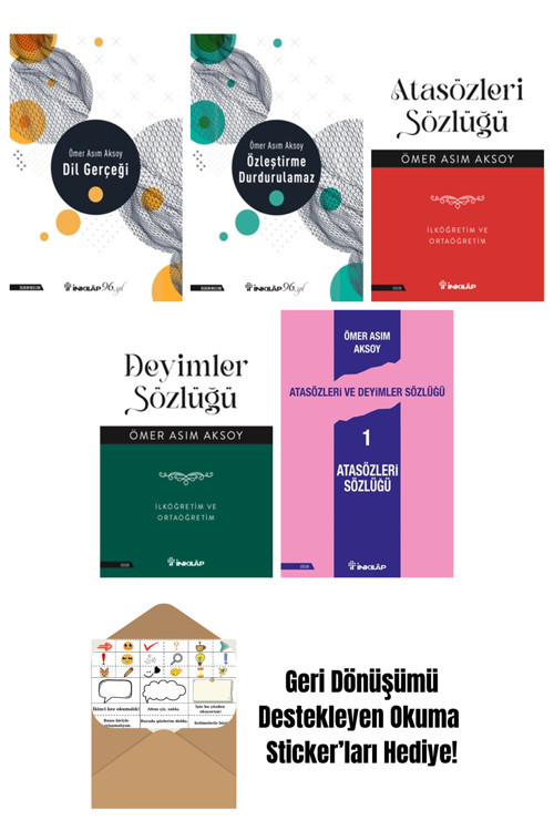 İnkılap Kitabevi Yayınevi Ömer Asım Aksoy 5 Kitap Seti + Okuma Sticker'Ları