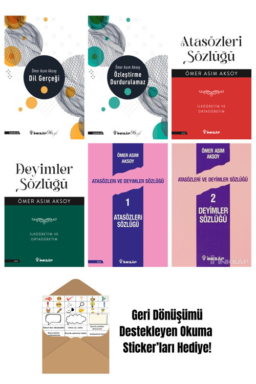 İnkılap Kitabevi Yayınevi Ömer Asım Aksoy 6 Kitap Seti + Okuma Sticker'Ları