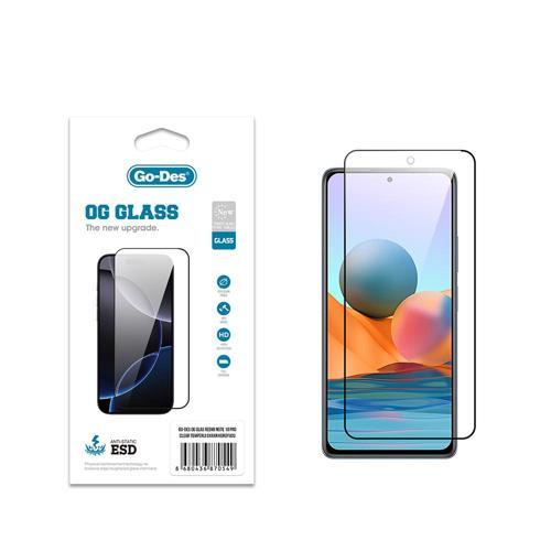Xiaomi Redmi Note 10 Pro Uyumlu Og Glass Antistatik Temperli Cam Ekran Koruyucu Şeffaf