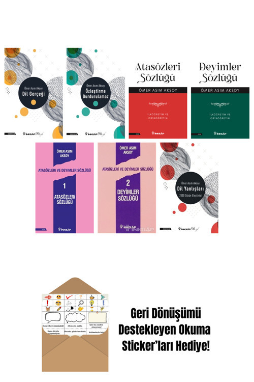 İnkılap Kitabevi Yayınevi Ömer Asım Aksoy 7 Kitap Seti + Okuma Sticker'Ları