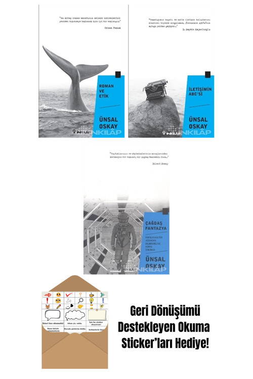 İnkılap Kitabevi Yayınevi Ünsal Oskay 3 Kitap Seti + Okuma Sticker'Ları
