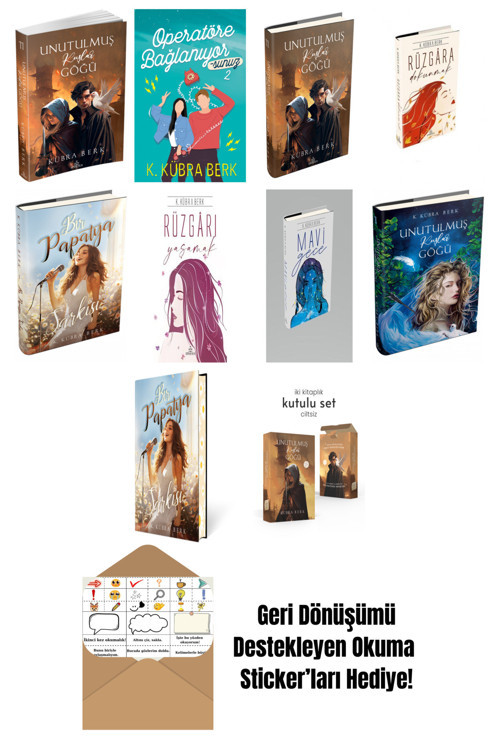 Ephesus Yayınları K. Kübra Berk 10 Kitap Seti + Okuma Sticker'Ları