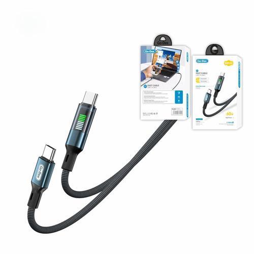 Gd-Uc681C-C Type-C To Type-C Pd Hızlı Şarj Kablosu 60W 1.2M Siyah