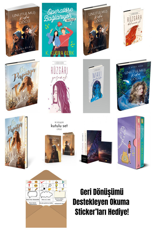 Ephesus Yayınları K. Kübra Berk 12 Kitap Seti + Okuma Sticker'Ları
