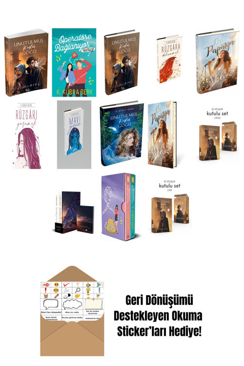 Ephesus Yayınları K. Kübra Berk 13 Kitap Seti + Okuma Sticker'Ları