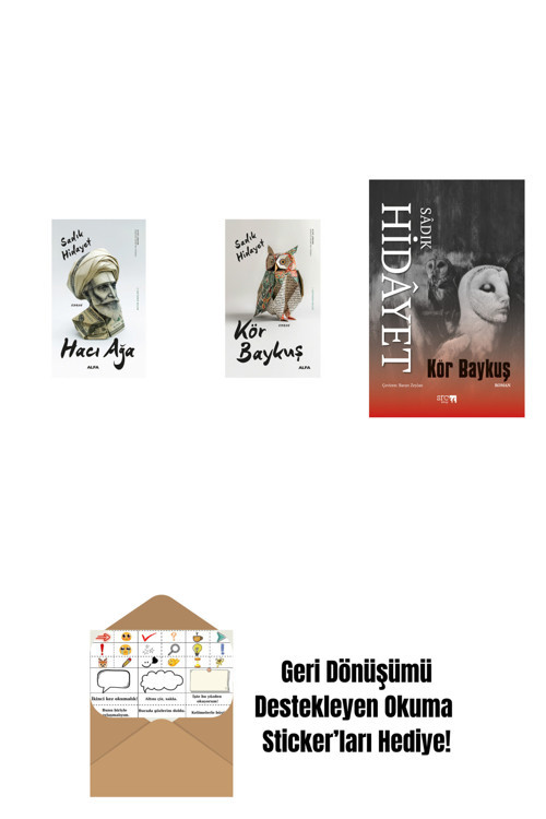 Alfa Yayıncılık Hacı Ağa + Kör Baykuş + Kör Baykuş + Okuma Sticker'Ları