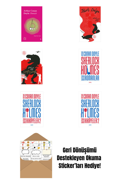 Alfa Yayıncılık Sir Arthur Conan Doyle 6 Kitap Set + Okuma Sticker'Ları
