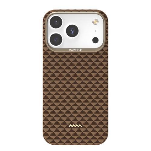 İphone 17 Pro Max Uyumlu Kılıf M-Safe Şarjlı Aramid Skin Origin Serisi Kapak Kahverengi
