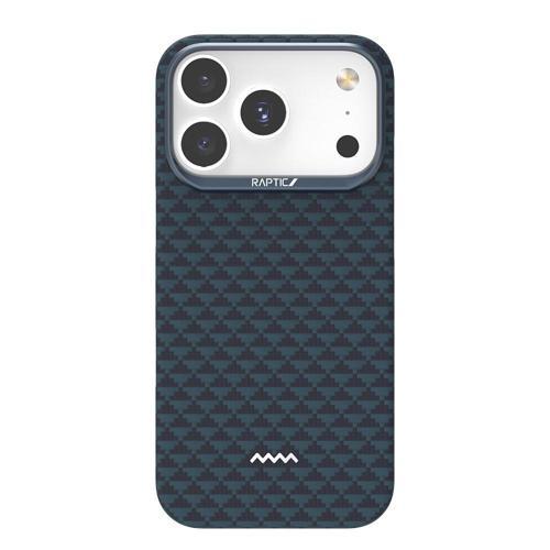İphone 17 Pro Max Uyumlu Kılıf M-Safe Şarj Özellikli Raptic Aramid Skin Origin Serisi Kapak Lacivert