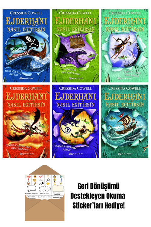 Epsilon Yayınevi Cressida Cowell 6 Kitap Seti + Okuma Sticker'Ları