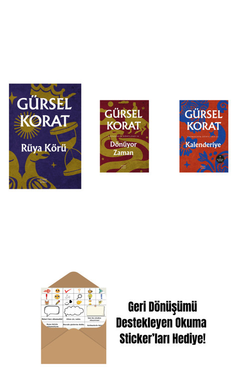 Everest Yayınları Rüya Körü + Dönüyor Zaman + Kalenderiye + Okuma Sticker'Ları
