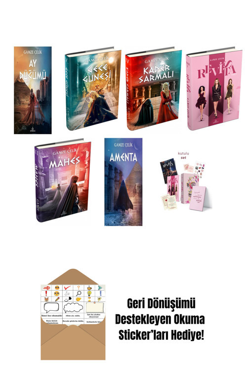 Ephesus Yayınları Gamze Çelik 7 Kitap Seti + Okuma Sticker'Ları