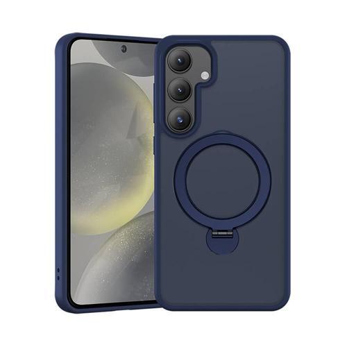 Galaxy S25 Kılıf M-Safe Şarj Uyumlu Standlı Mist Protective Kapak Mavi