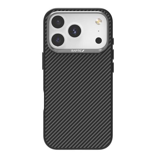 İphone 17 Pro Max Kılıf M-Safe Şarjlı 600D Metal Kamera Çerçeveli Aramid Fiber Serisi Siyah