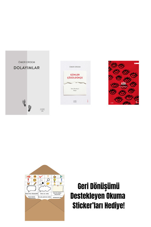 Everest Yayınları Dolayımlar + Günler Çözüldükçe + Kör + Okuma Sticker'Ları