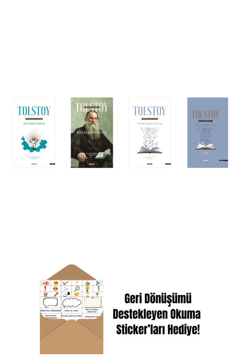 Alfa Yayıncılık Lev Nikolayeviç Tolstoy 4 Kitap Set + Okuma Sticker'Ları