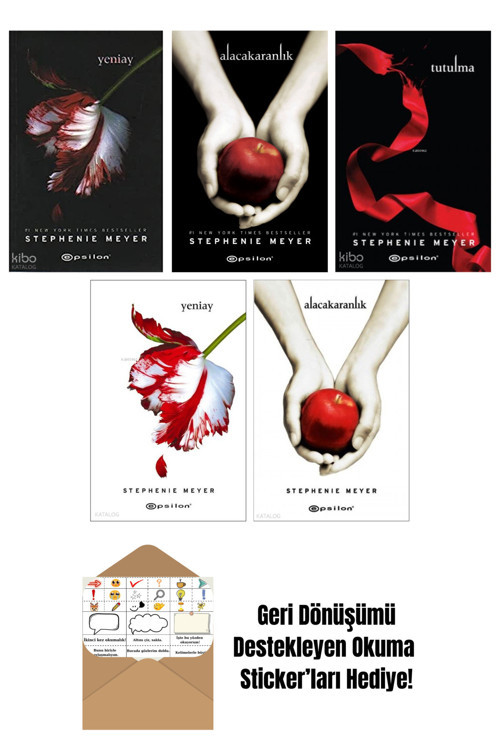 Epsilon Yayınevi Stephenie Meyer 5 Kitap Seti + Okuma Sticker'Ları