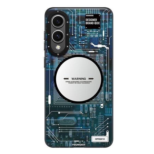 Galaxy S25 Edge Kılıf M-Safe Uyumlu Technology Serisi Kapak Mavi