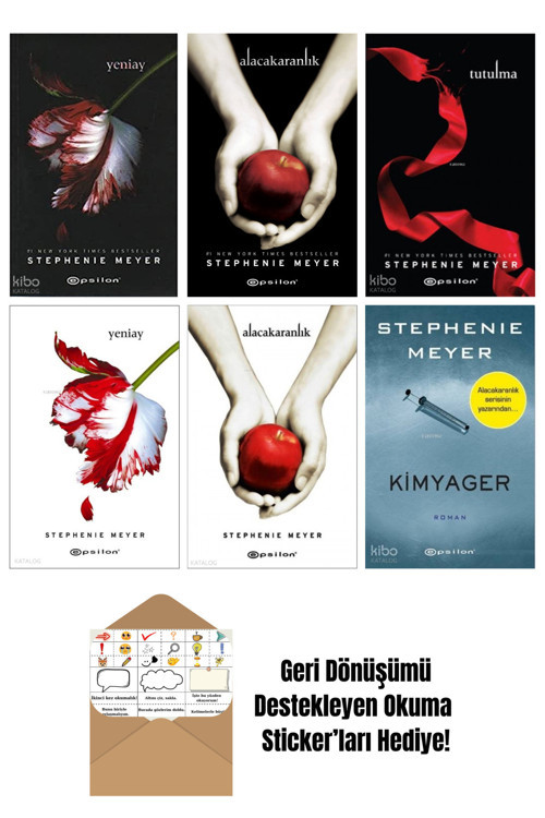Epsilon Yayınevi Stephenie Meyer 6 Kitap Seti + Okuma Sticker'Ları
