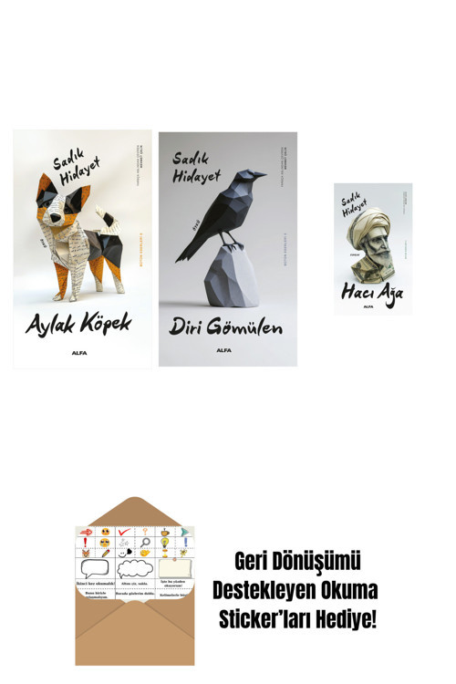 Alfa Yayıncılık Aylak Köpek + Diri Gömülen + Hacı Ağa + Okuma Sticker'Ları