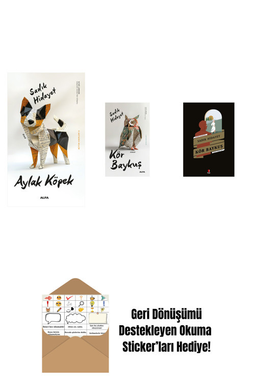 Alfa Yayıncılık Aylak Köpek + Kör Baykuş + Kör Baykuş + Okuma Sticker'Ları