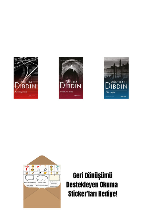 Alfa Yayıncılık Kan Yağmuru + Uzun Bir Bitiş + Ölü Lagün + Okuma Sticker'Ları