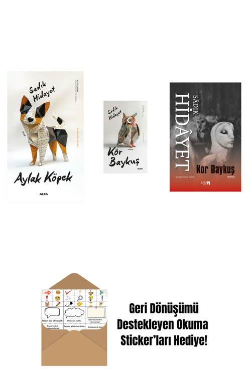 Alfa Yayıncılık Aylak Köpek + Kör Baykuş + Kör Baykuş + Okuma Sticker'Ları