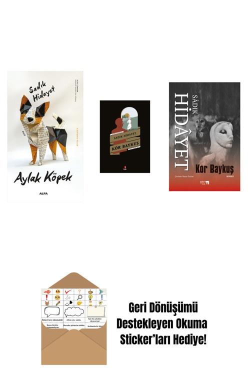 Alfa Yayıncılık Aylak Köpek + Kör Baykuş + Kör Baykuş + Okuma Sticker'Ları
