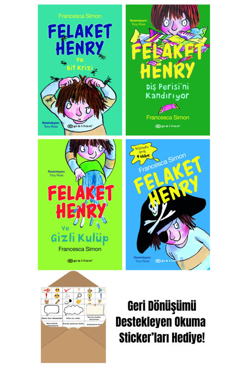 Epsilon Yayınevi Francesca Simon 4 Kitap Seti + Okuma Sticker'Ları
