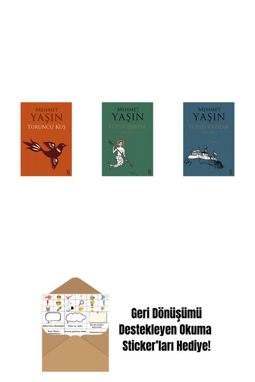 Everest Yayınları Turuncu Kuş + Toplu Şiirler + Toplu Yazılar + Okuma Sticker'Ları