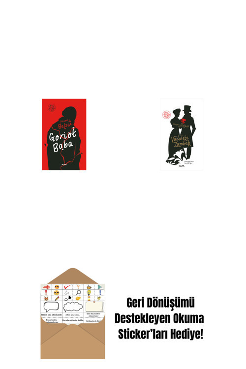 Alfa Yayıncılık Goriot Baba (Ciltli) + Vadideki Zambak + Okuma Sticker'Ları