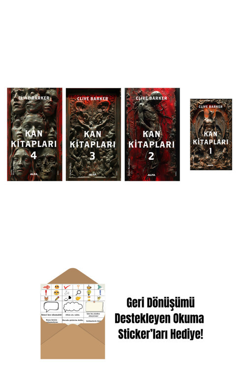 Alfa Yayıncılık Clive Barker 4 Kitap Set + Okuma Sticker'Ları