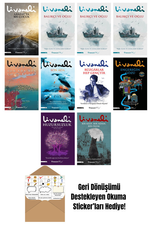 İnkılap Kitabevi Yayınevi Zülfü Livaneli 10 Kitap Seti + Okuma Sticker'Ları